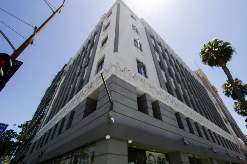 Corner view of the Lafayette Building in Long Beach