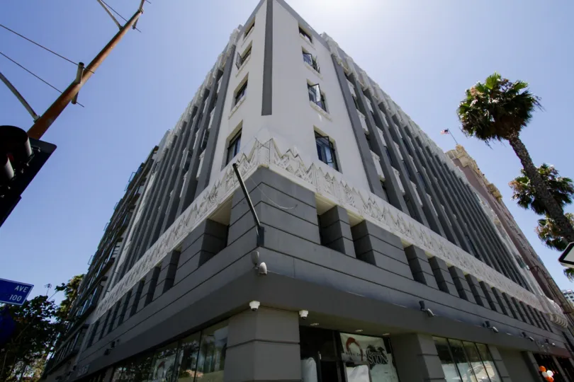Corner view of the Lafayette Building in Long Beach