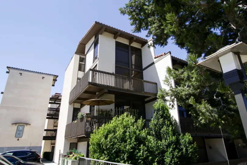 Richly landscaped grounds surround Marina Pacifica