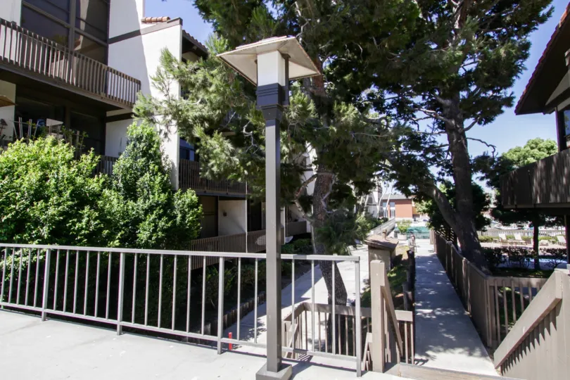 Walkway lead to pool at Marina Pacifica