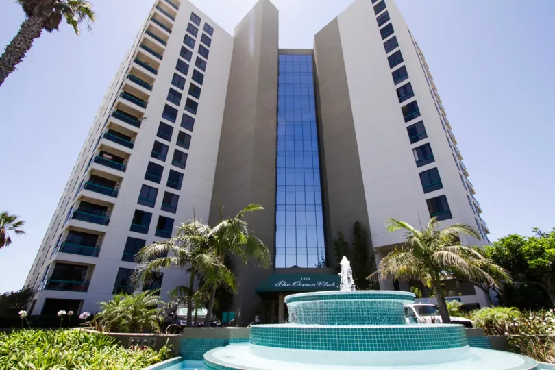 View of the building and grounds of Ocean Club