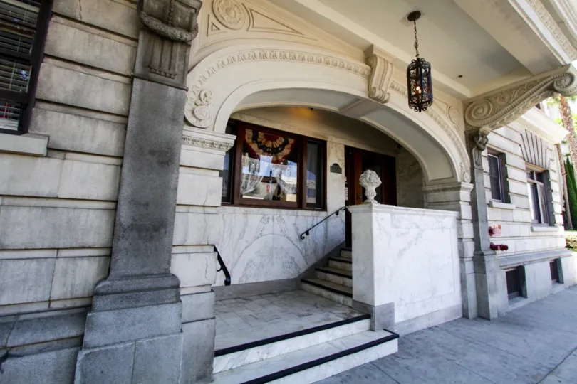 Marble walkway to the entrance of St Regis