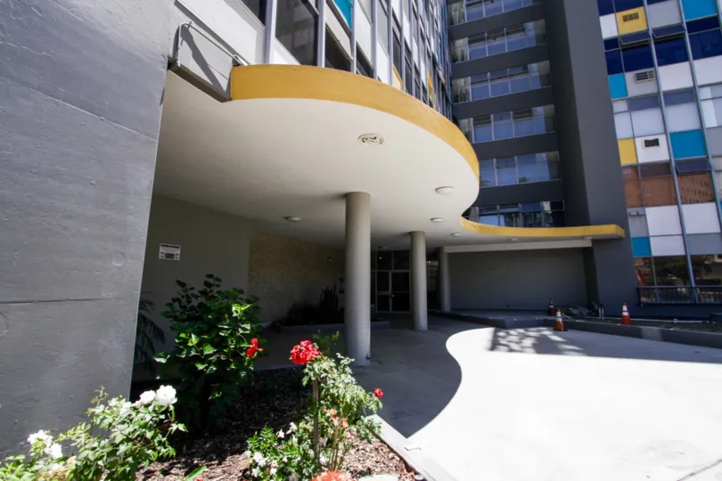 Lobby entrance to The Royal Palms condos