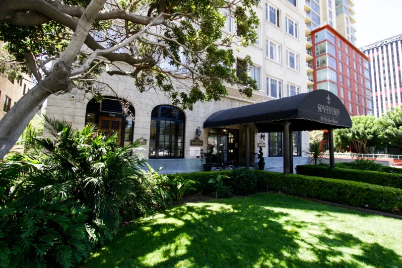 Set back behind a well landscaped entry The Sovereign entrance