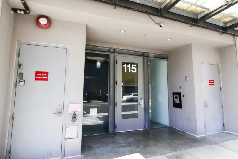 Entry door to Walker Building Lofts