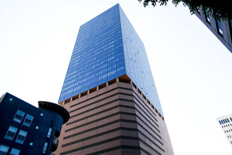 The building at 1100 Wilshire in Downtown LA