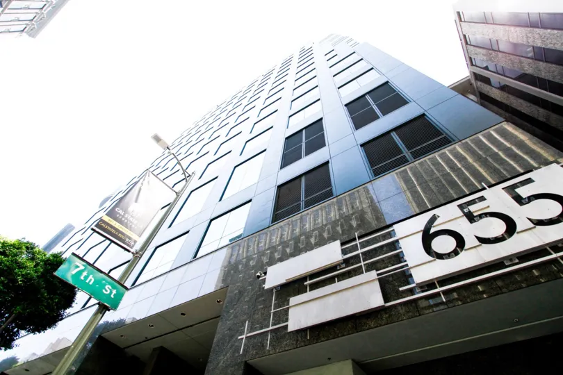 The building at 655 Hope in Downtown LA