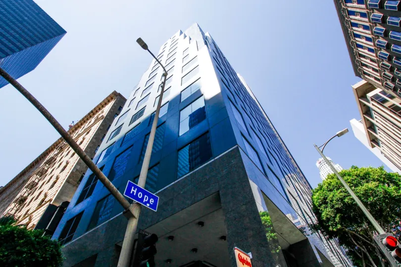 The street corner at 655 Hope