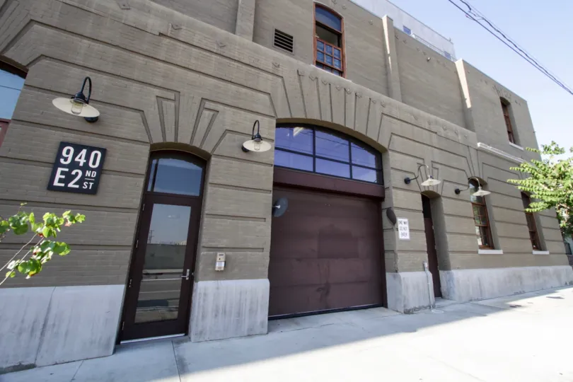 The doors seen at Barn Lofts in Downtown LA