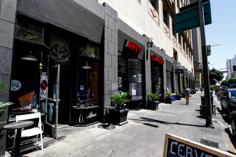 The stores that surround Bartlett Building Lofts