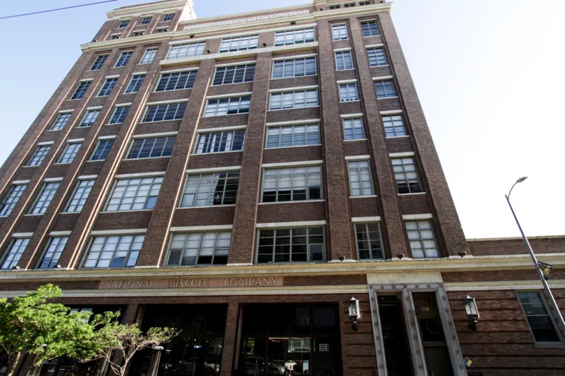 The view of the Biscuit Company Lofts in Downtown LA