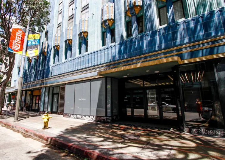 The entrance into Eastern Columbia Lofts in Downtown LA