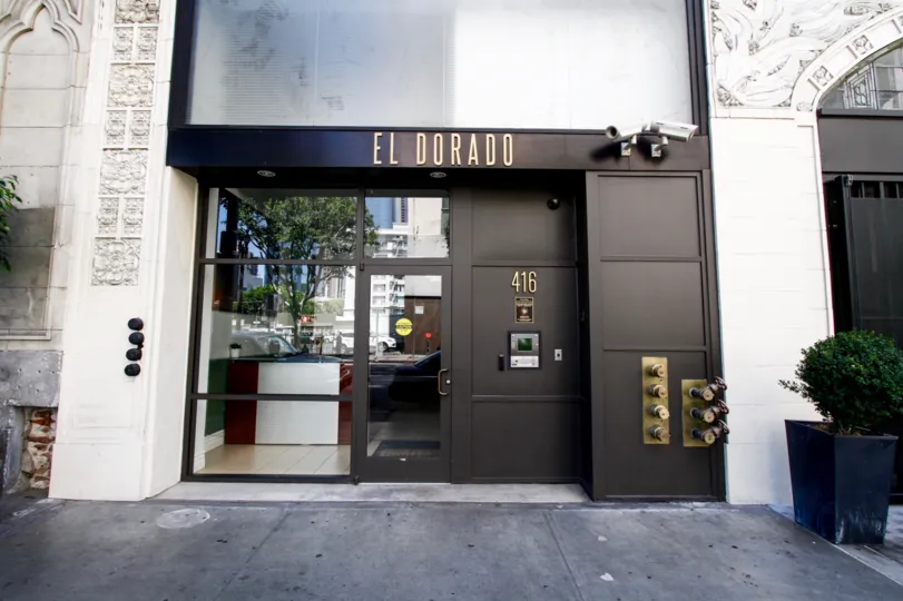 The entrance into El Dorado Lofits in Downtown LA
