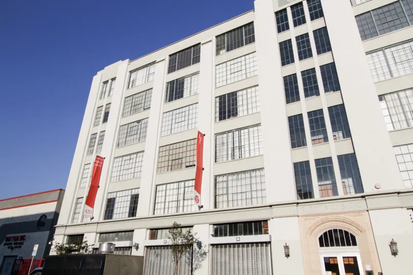 The windows at Little Tokyo Lofts