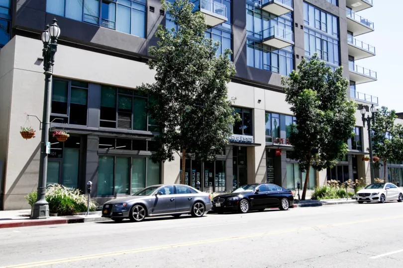 The view from the curb of Luma South