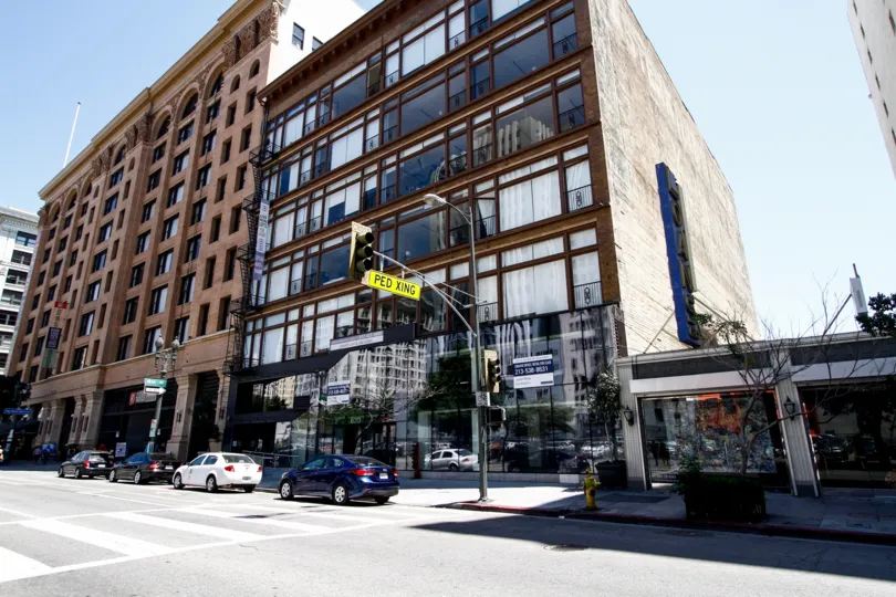 The windows within the Mercantile Lofts