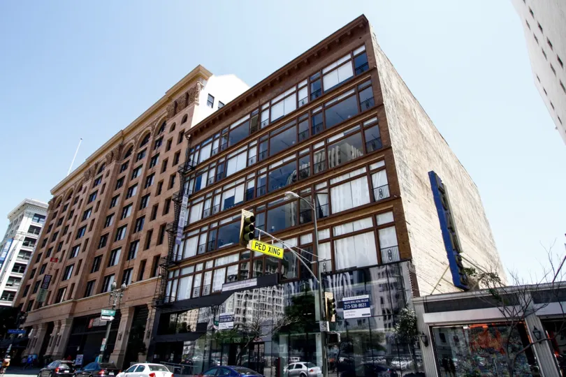 The architecture of the Mercantile Lofts in Downtown LA