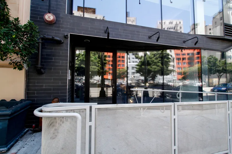 The entrance into Mercantile Lofts