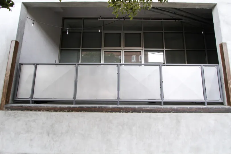 The balcony at Molino Street Lofts