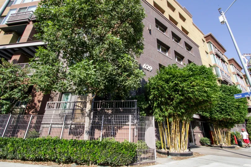The address to Mura seen on the side of the building in Downtown LA