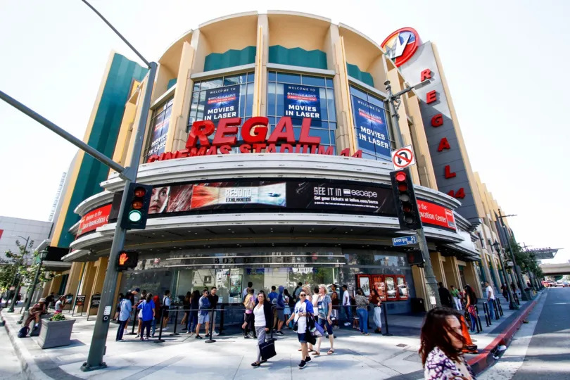 The stores seen around the Ritz Carlton at LA Live
