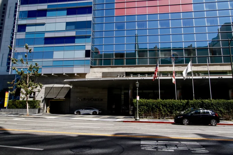 The entrance into the Ritz Carlton at LA Live