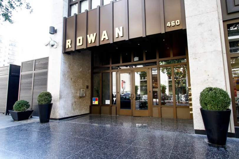 The entrance into Rowan Lofts in Downtown LA