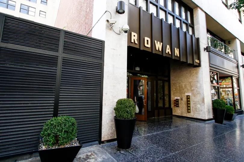 The foyer in front of Rowan Lofts