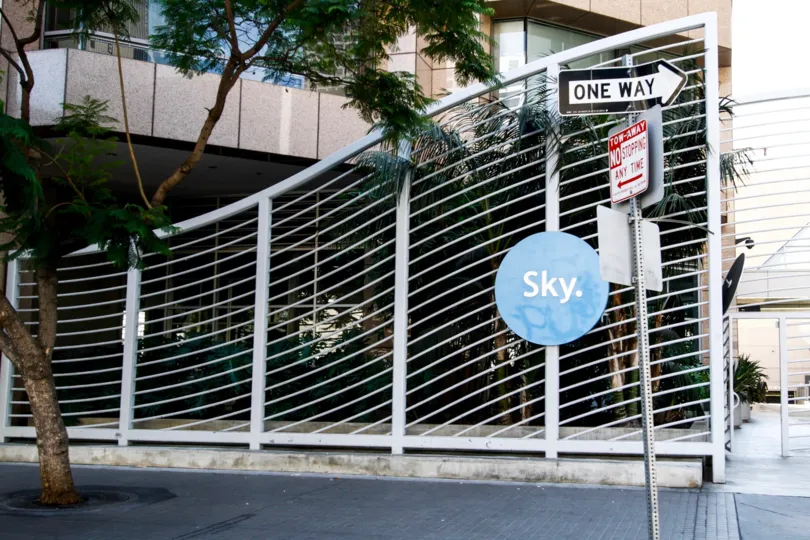 The fence around Sky Lofts