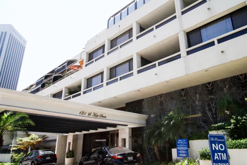 The drop off area for guests at The Promenade