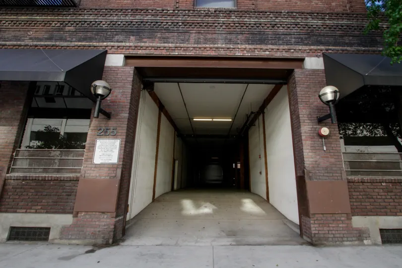 The address of Toy Warehouse Lofts written on the building