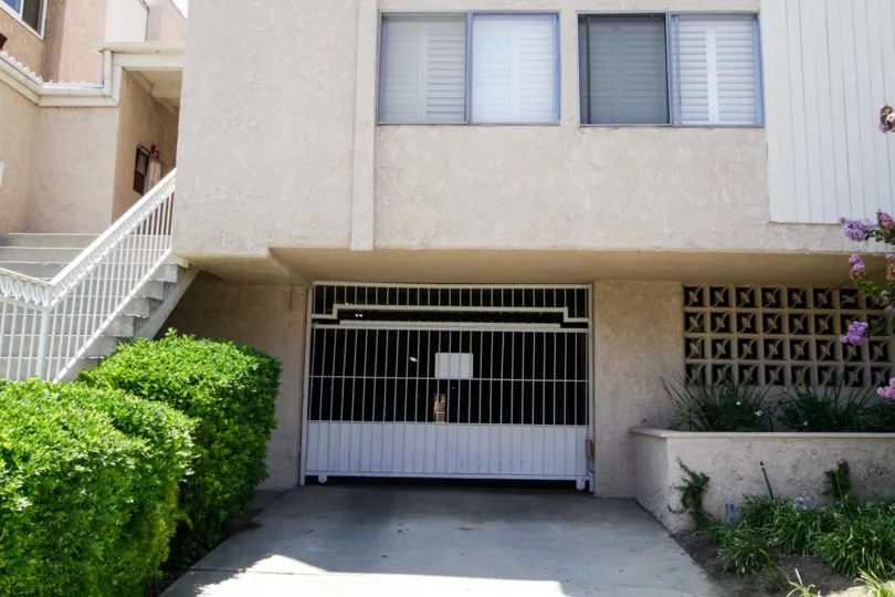 The private gated parking facility for Balboa Oaks