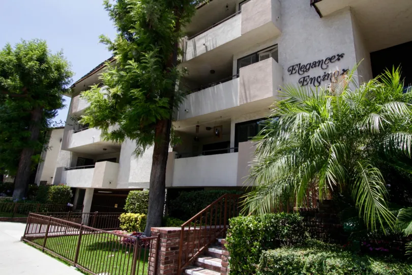 The landscaping surrounding the Encino building known as Elegance Encino