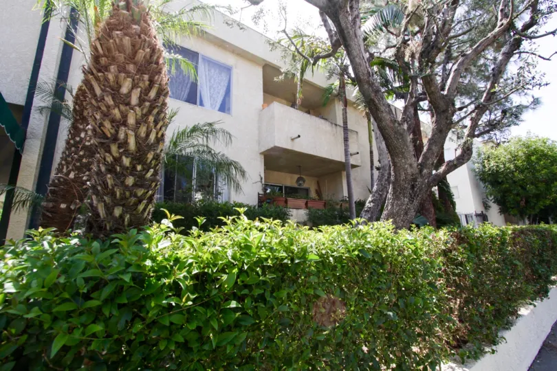 The balcony seen on the Encino Newcastle building in Encino