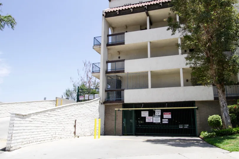 The parking garage below Encino Oaks