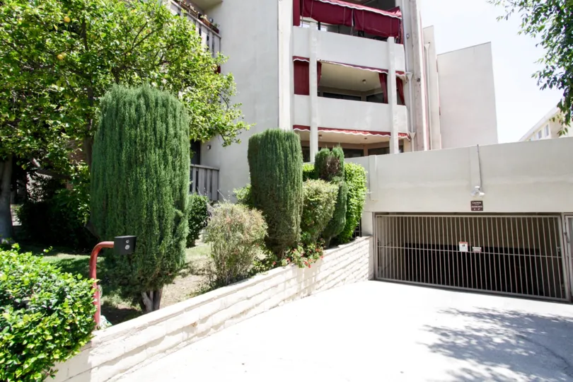 The underground parking garage for Encino Spa South