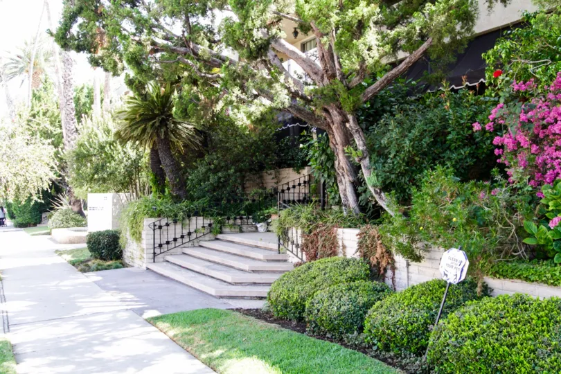 The greenery found throughout the Encino Spa property