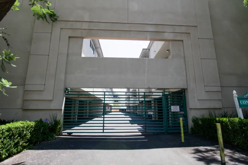 The private parking area for those associated with Encino Terrace