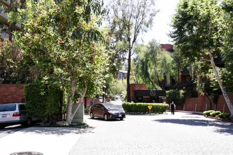 A nature feel to the Encino Towers while still being secure
