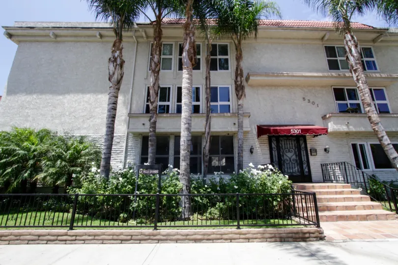 A view of the La Villa Grande building from the road