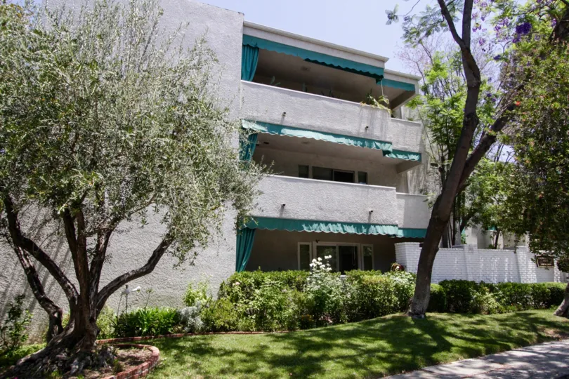 The street view of Louise Gardens in Encino