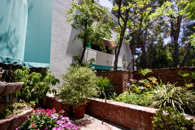 The balconies seen at Louise Gardens in Encino