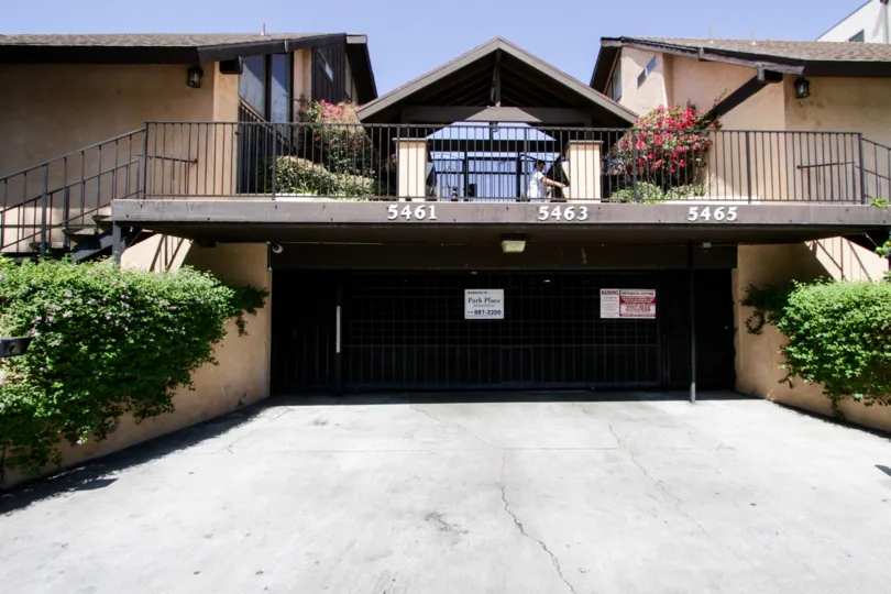 The parking garage for Newcastle Gardens in Encino