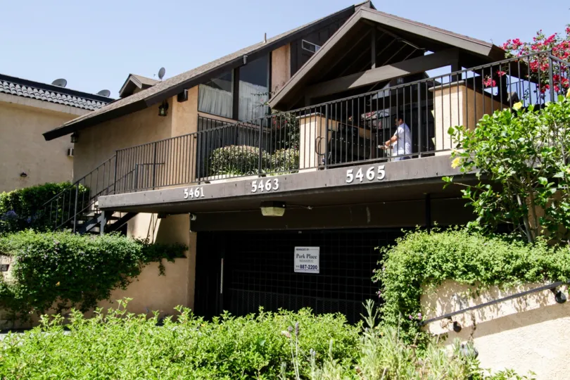 The balcony at Newcastle Gardens  showcasing address numbers