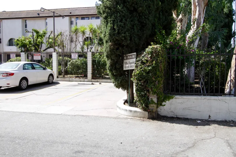 A view of the landscaping that is in the Villa Espana located in Encino