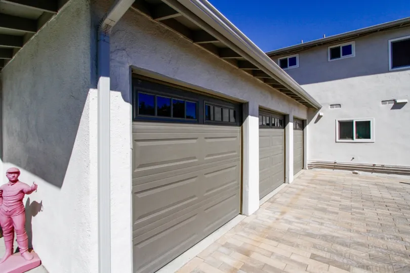 The garage for resident parking at 1119 Sonora Ave in Glendale California