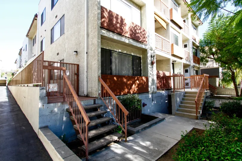 The stairs leading up to 1134 Campbell St in Glendale California