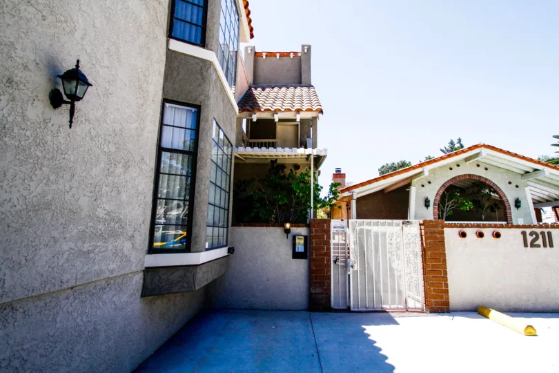 The gate into the common area at 1211 Dorothy Dr