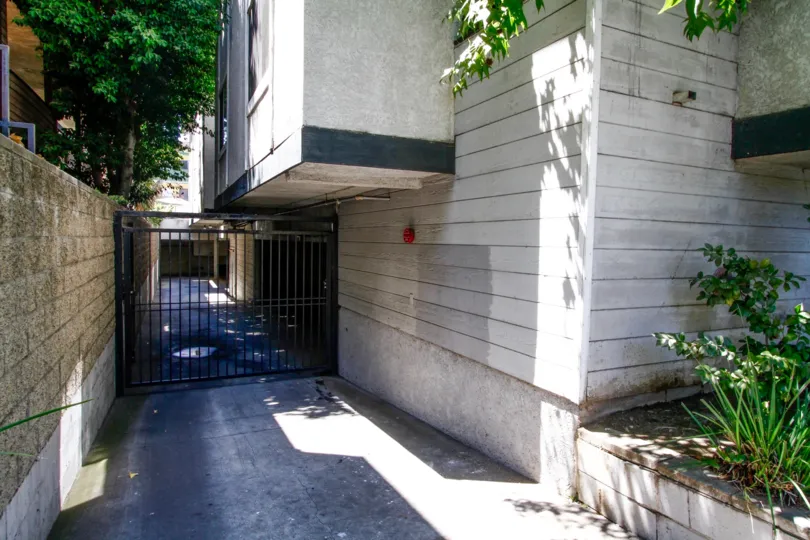The gate beside the building at 503 Lincoln Ave