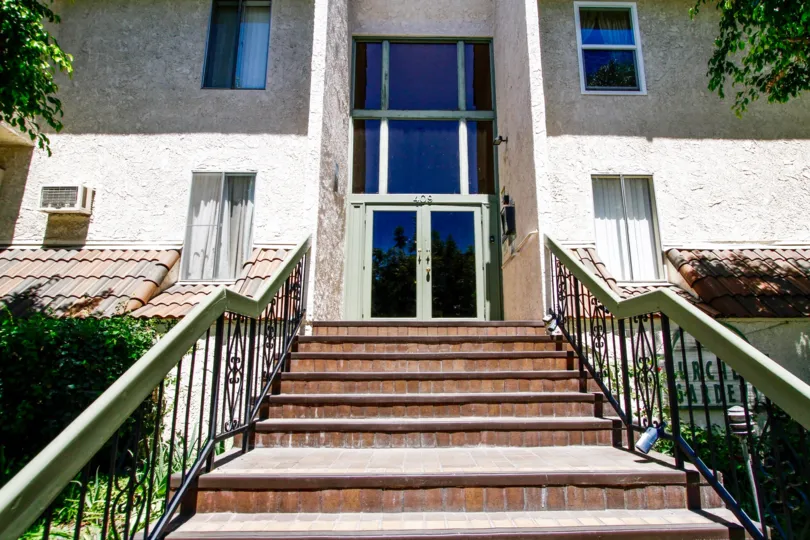 The stairs up to Burchett Gardens